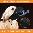 thumbnail image 5 of Dog Muzzle, Breathable Soft Nylon Muzzle, Adjustable Strap Mesh Soft Dog Muzzle Allows Panting And Drinking (black, Xl) Banmo, 5 of 5