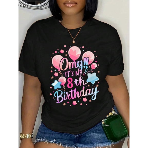 OMG It's My 8th Birthday Girls 8 Year Old Bday T-Shirt