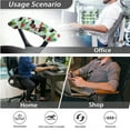 thumbnail image 4 of SCRAWLGOD Anti-Slip Computer Chair Slipcover with Arm Covers 3 PCS Crease Resistant Boss Chair Cover Breathable Universal Swivel Chair Protector, Monstera Dachshund Hibiscus, L, 4 of 7
