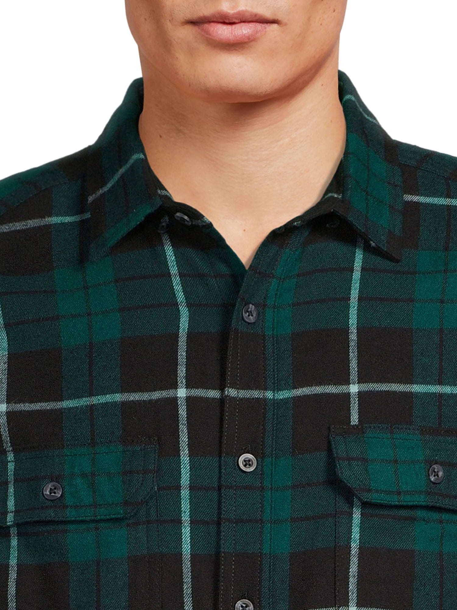George Men's Long Sleeve Flannel Shirt