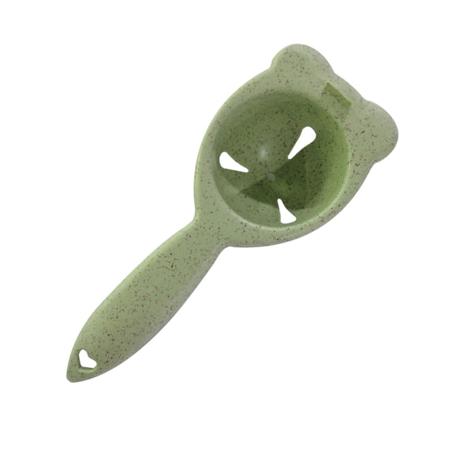 Yuarrent Filtro separador de clara de yema de huevo Extractor de divisor de huevo de plástico de dibujos animados Cocina y Comedor Verde