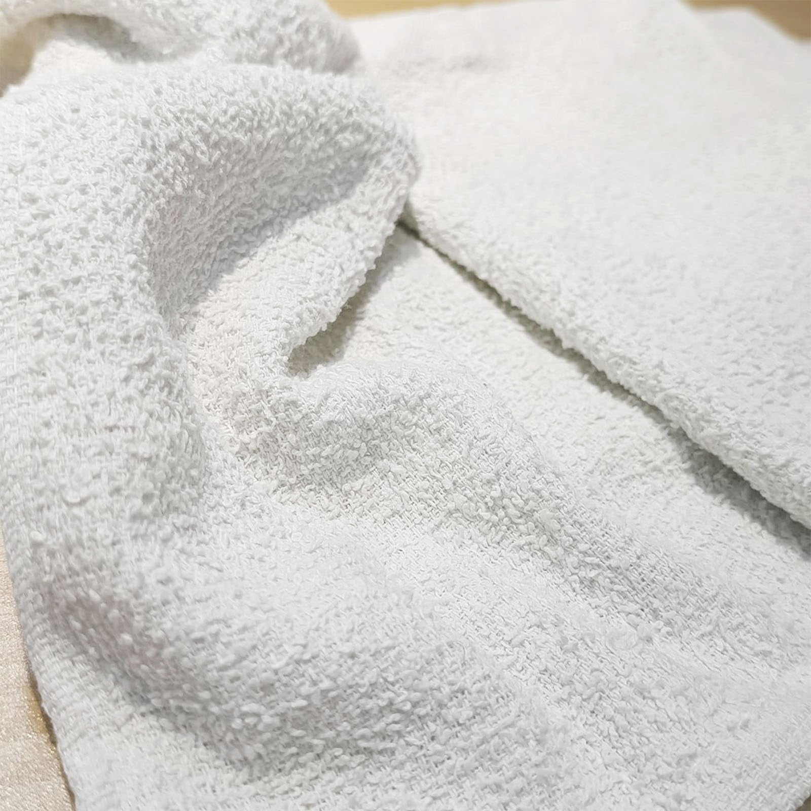 SupremePlus Terry Cleaning Rags 5 lbs Box 14" x 17" White 100% Cotton Bar Mop Towels (40 Count)
