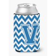 thumbnail image 1 of "Treasures CJ1056-VCC Letra V Chevron azul y blanco abrazador de latas o botellas, multicolor" Caroline's Treasures CJ1056-VCC, 1 of 1