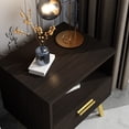 thumbnail image 3 of Nightstand with 1 Drawer & 1 Open Shelf, Bedside Table for Bedroom Living Room, Black, 3 of 6