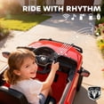 thumbnail image 6 of Qaba 12V Kids Ride on Car, Licensed Dodge RAM 3500 Ride on Toys for Toddlers with Dual Motors, Remote Control, Suspension, Bluetooth and Lights, Red, 6 of 10