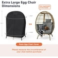 thumbnail image 6 of SUNCREAT Lawn Egg Chair Cover, Patio Furniture Cover for Indoor Outdoor Lounger, Black, 6 of 7