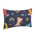 thumbnail image 2 of EasygdpCartoon Dinosaur Scooter Sport Blue Polyester Fiber Double-Sided Pillowcase,Super Soft,Comfortable And Luxurious Pillowcase,Not Easy To Break Or Deform- 20"X30", 2 of 9