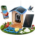 thumbnail image 1 of Comedero para Pájaros MZniros Triple Solar con Cámara WiFi 2K, 1 of 7