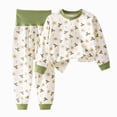 thumbnail image 3 of CAUYDY Newborn Girl Photoshoot Outfits Toddler Clothes Cute 12 18 24 Months Long Sleeved Shirt Elastic Pants 2PCS Set Baby Pajamas for Girls Fall Winter Sizes 18-24 Months,Green, 3 of 7