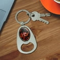 thumbnail image 3 of A Nightmare on Elm Street Freddy's Fire Keychain Chrome Metal Spinning Oval Bottle Opener, 3 of 6