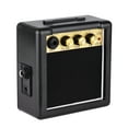 thumbnail image 4 of Graflsoa 3W Compact Electric Guitar Amplifier with Volume & Tone Control, Portable Design, Headphone Jack, Metal Clip for Hanging, Ideal for Practice, Black/Golden, 4 of 7