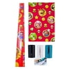 Super Mario Christmas Wrapping Paper - 20 Sq Ft, 1 Roll - Red Gift Wrap Vintage Holiday Baby Shower Hanukkah New Year Merry Xmas Party Birthday Gifts Kids with 1-Wrapping Paper Cutter