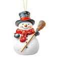 thumbnail image 4 of 12-Piece 2D Acrylic Snowman Christmas Ornaments, Flat Cute Hanging Pendants with Rope for Xmas Tree, Home & Holiday Party Decor, 4 of 9