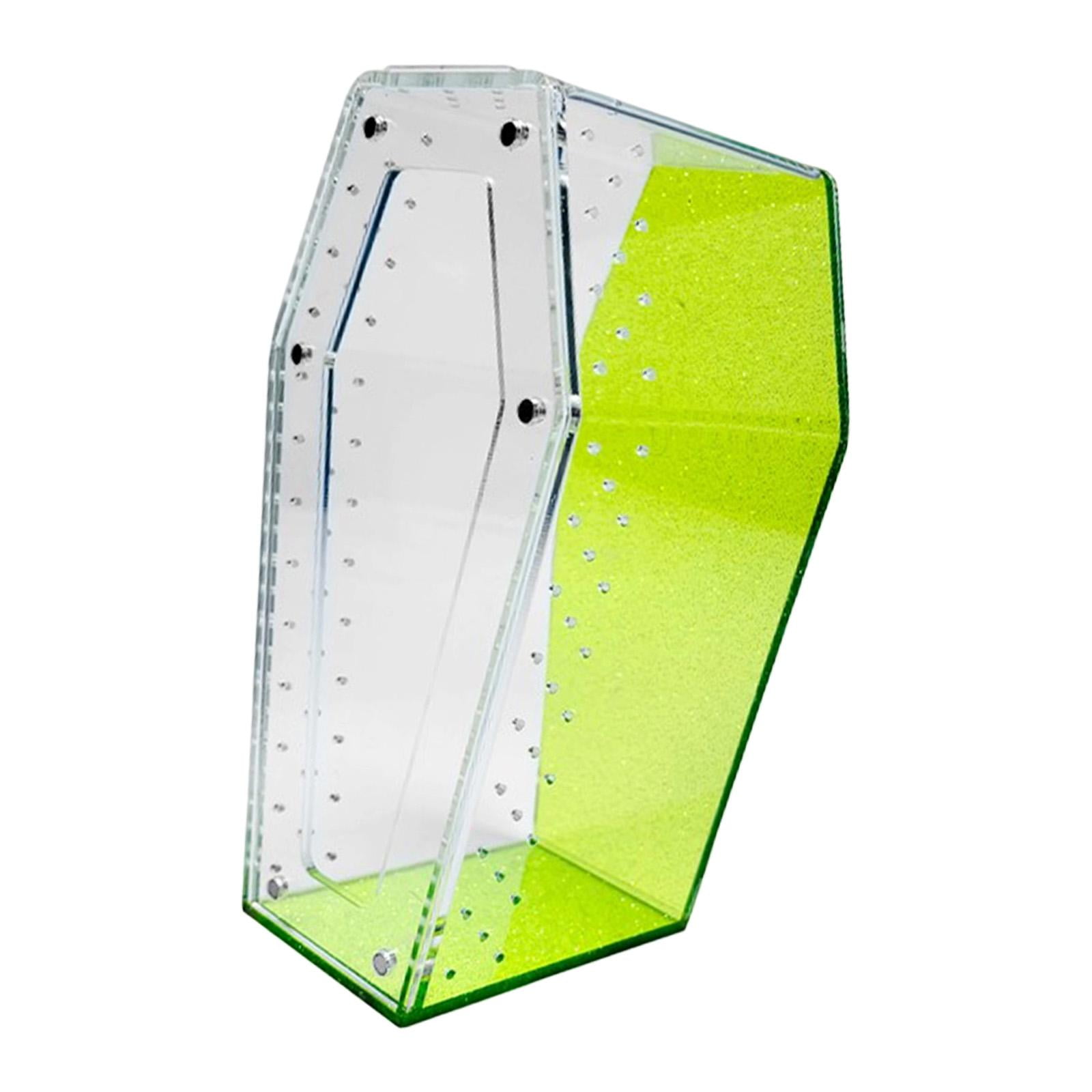 Reptile Terrarium Tarantula Enclosure Jumping Spider Cage 360 Degree Clear Acrylic for Pet Observation