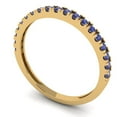 thumbnail image 2 of 0.57 ct Brilliant Round Cut Simulated Tanzanite 14k Yellow Gold Stackable Band SZ 10.5, 2 of 6