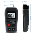 thumbnail image 1 of 2X Portable High Precision Wood Moisture Meter Hygrometer Density Digital Electrical Timber Tree Damp Detector Black, 1 of 10