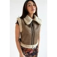 thumbnail image 3 of Ragstock Faux Fur Lined Buckle Pleather Vest, 3 of 4