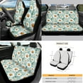 thumbnail image 2 of Yuyamidu Daisy Car Accessories 14pcs Car Seat Cover Steering Wheel Cover Seat Belt Pad Cover Auto Armrest Cover Cushion Garbage Organizer Rearview Mirror Cover Handbrake Cover Set Cup Holders, 2 of 7