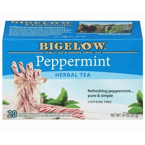 Bigelow Tea Herbal Tea Peppermint - 20 Tea Bags Pack of 2