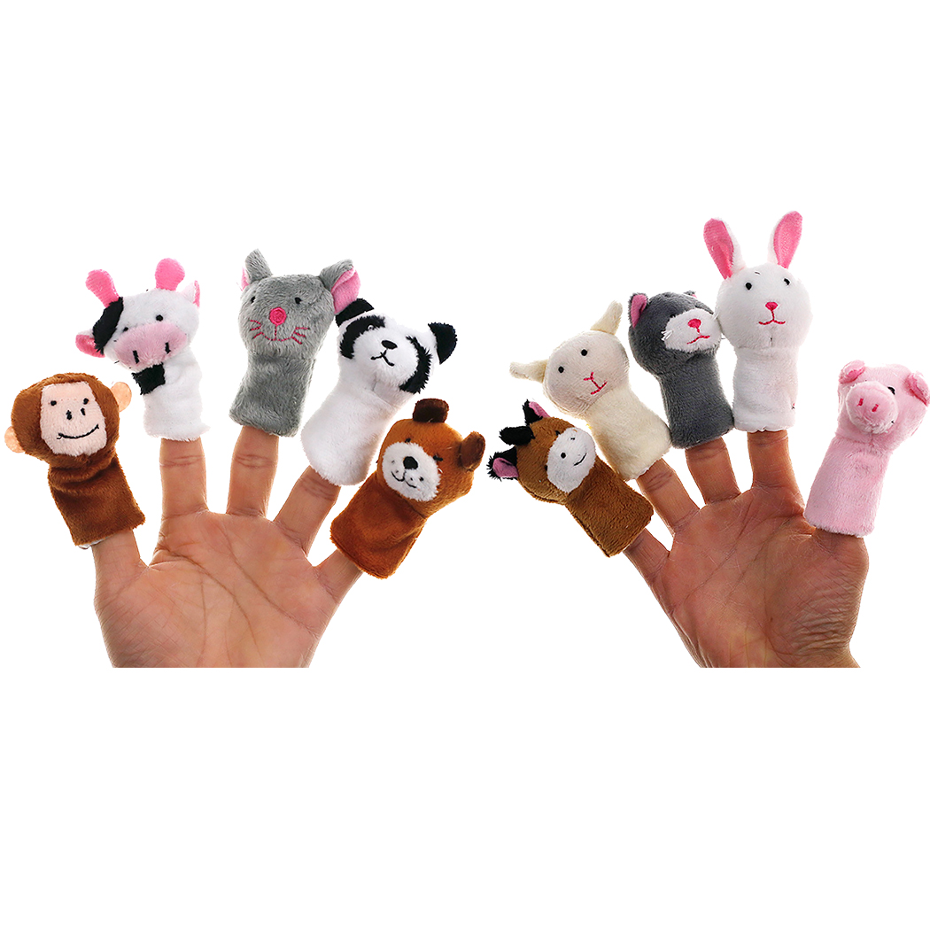 Xrten 16 Pièces Marionnettes à Doigts Noel, Marionnettes à Doigts Bebe Marionnette à Doigt Pour Les Enfants Mignon Douce En Velours