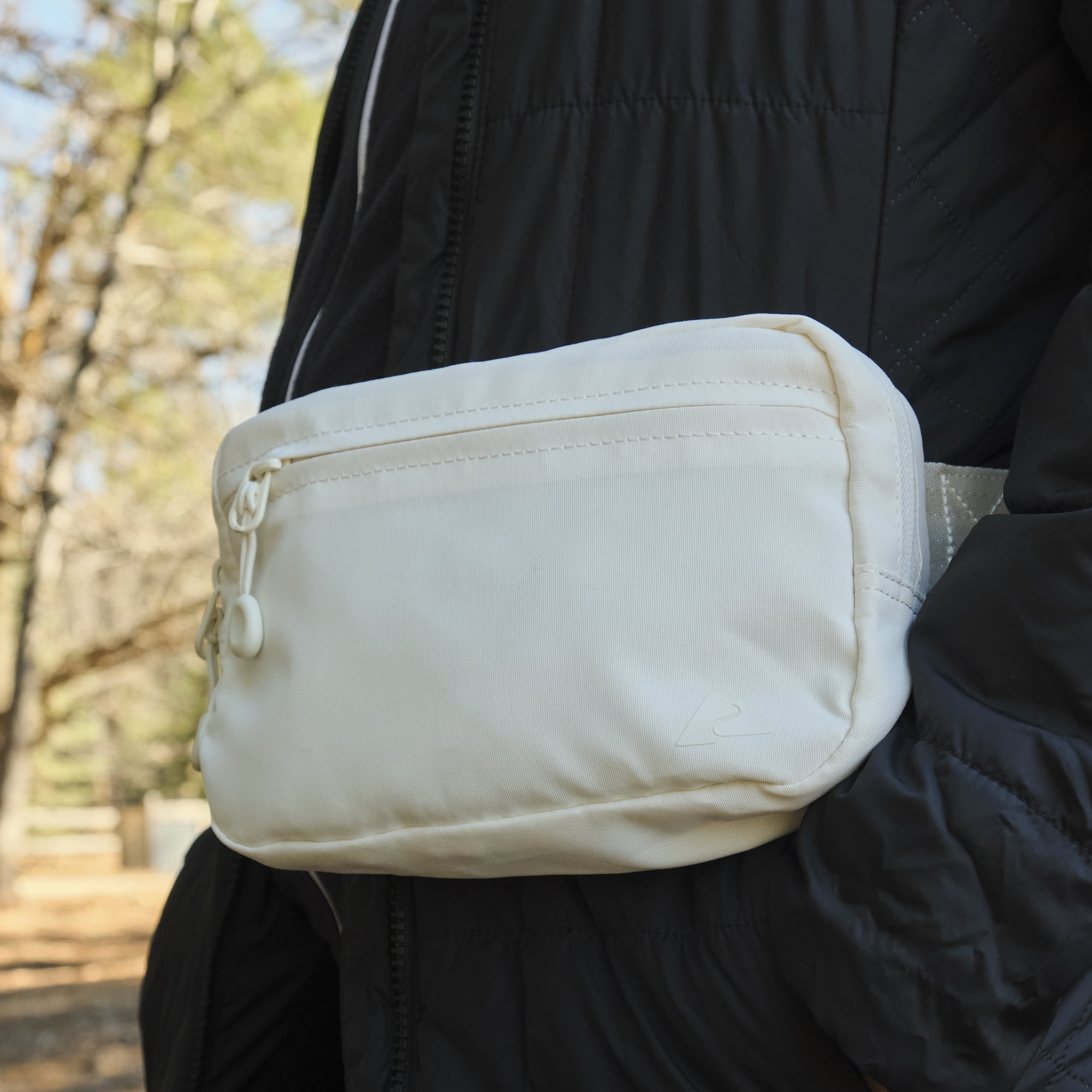 Ozark Trail Waist Pack Fanny Pack, Cream, Polyester, Zipper, Adult, on Waist