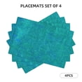 thumbnail image 3 of Placemats Set of 4 / 6, Blue Green Glitter Placemats for Dining Table Indoor/Outdoors Heat Resistant Washable Placemats 18" x 12", 3 of 8