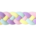 thumbnail image 1 of Almohada de cama trenzada de cuatro hebras con bolas de nudo largo tejidas, tira anticolisión para niños, 1 of 5