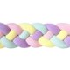 thumbnail image 1 of Almohada de cama trenzada de cuatro hebras con bolas de nudo largo tejidas, tira anticolisión para niños, 1 of 5