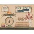thumbnail image 3 of Gango Home Decor Country-Rustic Hot Bath & Country Bath; Two 16x12in Art Prints in Brown Frames, 3 of 6