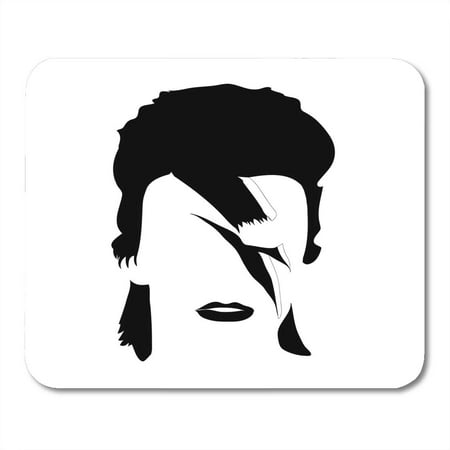 KDAGR Celebrity Black Rock Portrait of David Bowie British Songwriter and Actor White Brush Drawing Mousepad Mouse Pad Mouse Mat 9x10