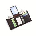 thumbnail image 2 of (Local Warehouse) Men's Trifold Wallet Top Grain Cowhide Wallet for Men Women, 2 ID Windows, 11 Card Slots, 2 Bill Compartments, Large Capacity Credit Card Holder Wallet, Fathers Day Gift for Him, 2 of 5
