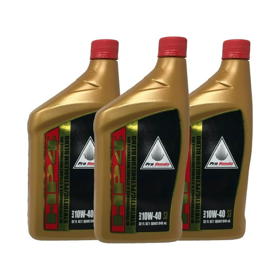 3 Quarts of Genuine 08C35-A14WOM HP4 Honda 4-Stroke Synthetic Blend 10W-40 Oil