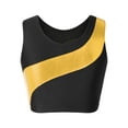 thumbnail image 2 of inhzoy Kids Girls Gymnastic Crop Top Shiny Metallic Sleeveless Dance Tank Shirts Activewear,Sizes 6-16 Gold 16, 2 of 7