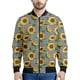 thumbnail image 2 of Chaqueta con cremallera y estampado de girasoles y plantas multicolor para hombre, sudaderas con estampado floral en 3D, chaquetas de calle de manga larga de gran tamaño, 2 of 5