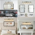 thumbnail image 5 of 31" Modern 5-Light Bathroom Vanity Light Fixture - Brushed Nickel Finish with Clear Glass Shades, Perfect for Bathroom, Vanity, and Dressing Area Lighting (No Bulbs), 5 of 11