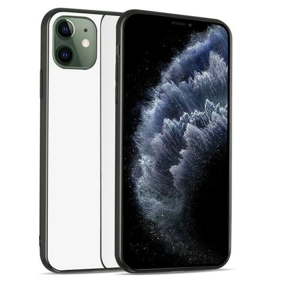 Mignova iPhone 11 6.1" chassis, transparent tempered glass hard case, back cover bright reflection luxury mirror cosmetic case, with soft rubber TPU bumper for Apple iPhone 11 6.1 inches