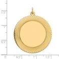 thumbnail image 2 of 14K Yellow Gold Charm Pendant 39 mm 33 Etched Design .027 Gauge Circular Engravable Disc, 2 of 2