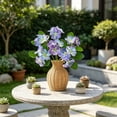 thumbnail image 1 of Realistic 6-Stems 18-Blooms Mini Hydrangea Bouquet Versatile Faux Flowers For Home And Wedding Decor Photography Props And Ambiance Styling, 1 of 6