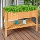 thumbnail image 4 of Costway Jardinera de Madera Maceta de Abeto Tiesto Grande con Estante y Soporte Al Aire Libre 119 x 57 x 90 cm, 4 of 8