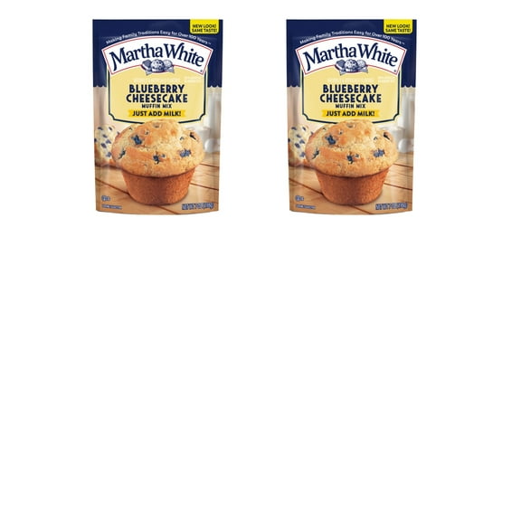 2 Pack, 7 Oz Martha White Blueberry Cheesecake Muffin Mix,