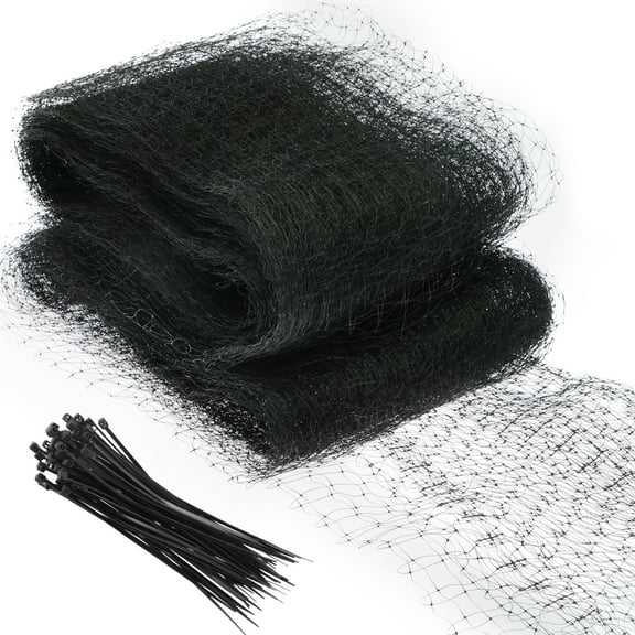 Adifare Bird Netting Reusable 6.9x 65.6in Heavy Duty Anti Bird Protection Netting Tear Resistant Garden Netting Mesh with 50 Cable Ties for Birds Squirrel