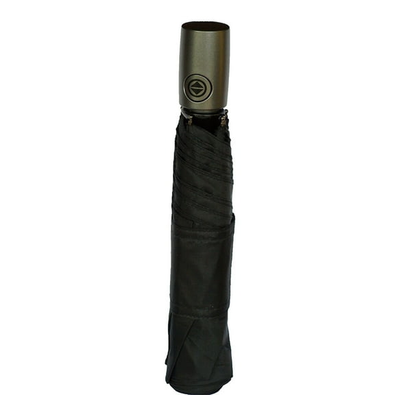 Auto Open Auto Close Umbrella w/ Grey Handle (Black)