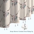 thumbnail image 6 of Beige Buffalo Skull Pattern Shower Curtain 84"x72" ,Bathroom Decorative Shower Curtains Set with 12 Hooks,Modern Waterproof Washable Shower Curtain, 6 of 6