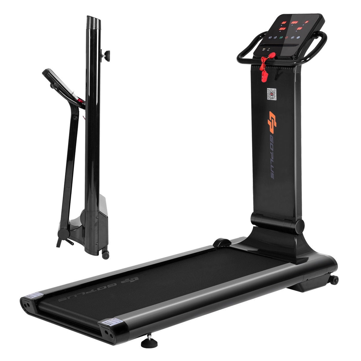 Goplus 1.5HP LED Compact Folding Treadmill Exercise Fitness Running Machine w USB MP3 Black