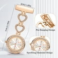 thumbnail image 4 of tredstone 2piece Functional Doctor S Pendant Pocket Watch Easy To Read And Quartz Movement Rose Gold 1Set, 4 of 6