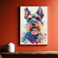 thumbnail image 5 of Standard Schnauzer Canvas Wall Art, Modern Cute Colorful Standard Schnauzer Canvas Dog Art Pictures Wall Decor for Kids Bedroom Decoration Unframed 8x12 inches, 5 of 5