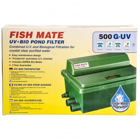 Fish Mate Gravity UV & Bio Pond Filter 8 Watts - 250 GPH (125 - 500
