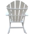 thumbnail image 3 of Pemberly Row Farmhouse Wood Adirondack Rocking Chair in White, 3 of 7