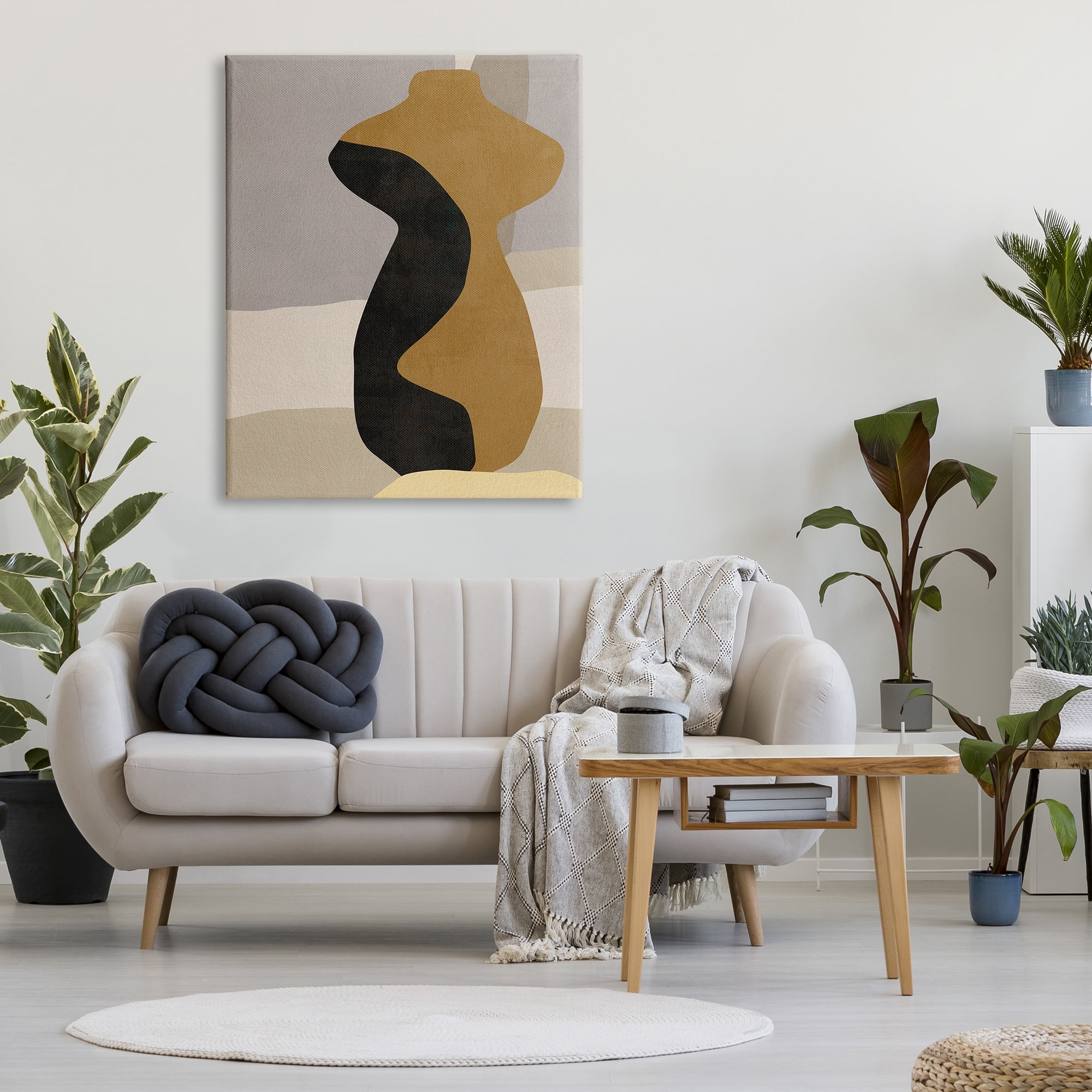 Stupell Industries Abstract Boho Vase Abstract Painting Gallery Wrapped Canvas Art Print Wall Art, 36 x 48