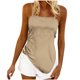 thumbnail image 5 of TaTaai Women's Fashion Versatile Casual Cute Top, Bohemian Style Sleeveless Camisole Irregular Hem Daily Beach T-shirt Gift, 5 of 7